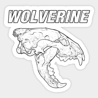 Wolverine bone skull Sticker